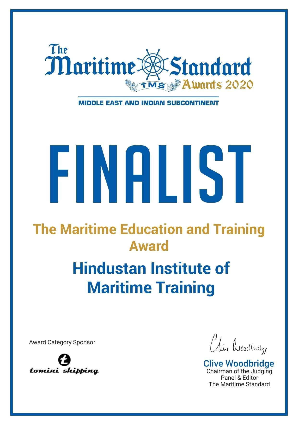 TMS Awards 2020 Finalist