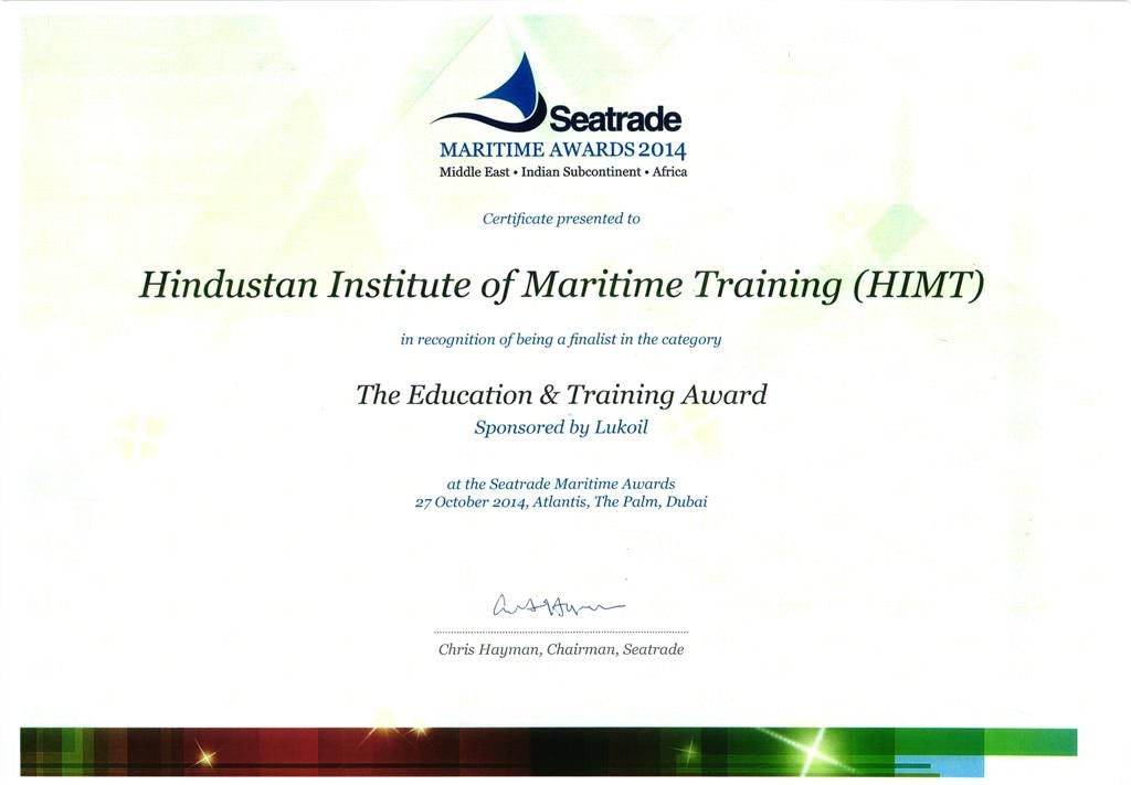 Seatrade Maritime Award 2014 Finalist
