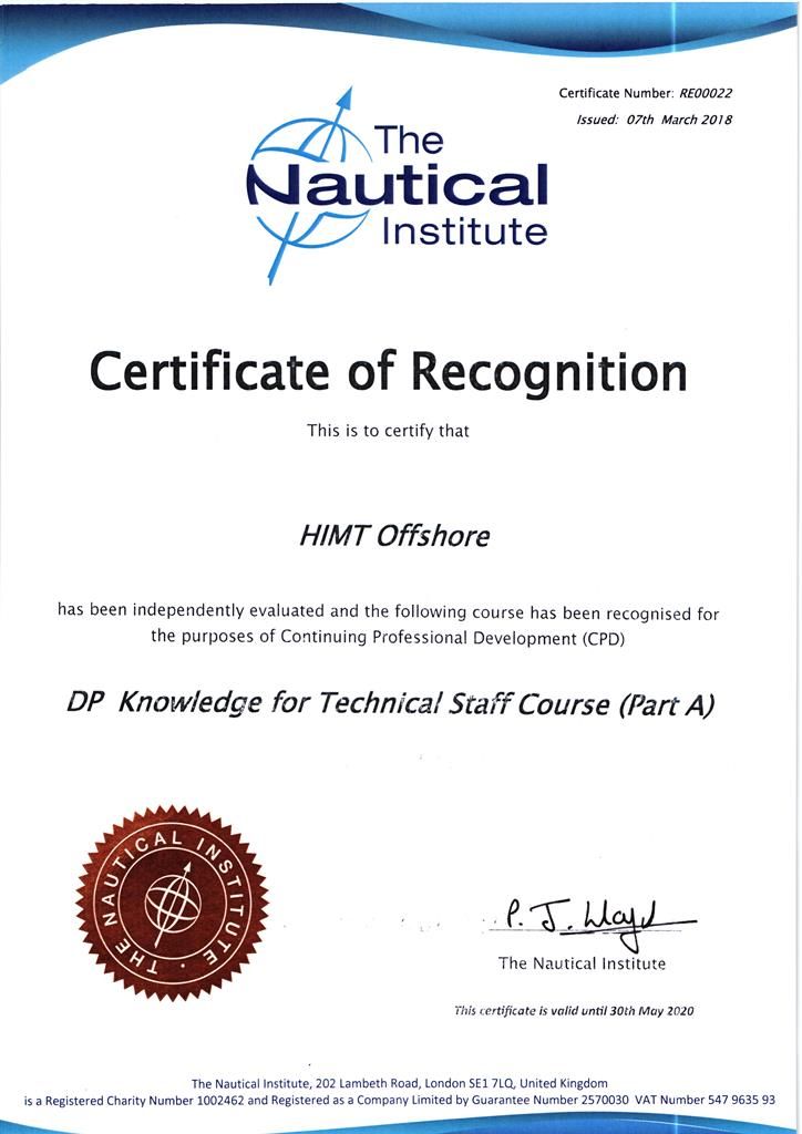 NI DP Accreditation Certificate 1