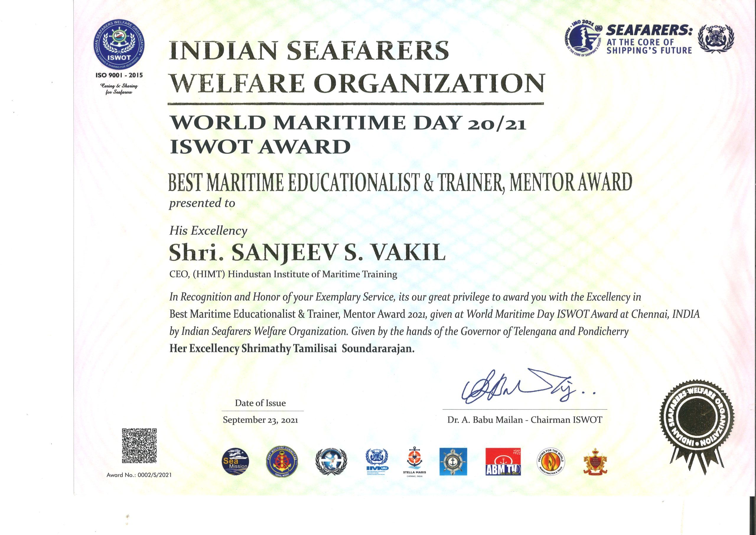 ISWOT Award 2021